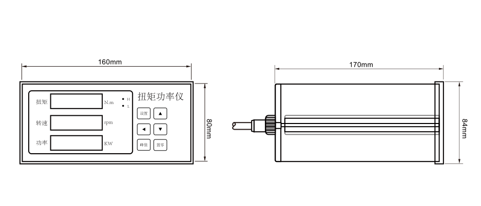 MK-TP001 Weighing Indicator dimension drawing