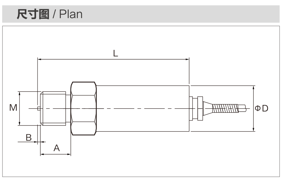 MK1001 Pressure Sensor dimension drawing