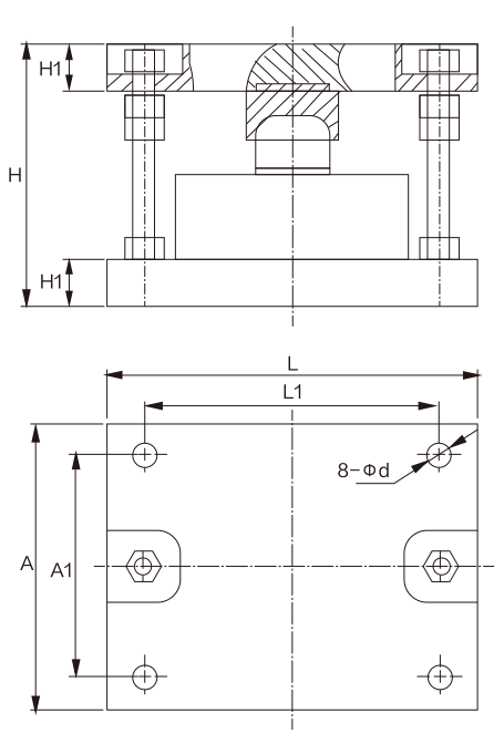 MK101-M Weighing Module dimension drawing