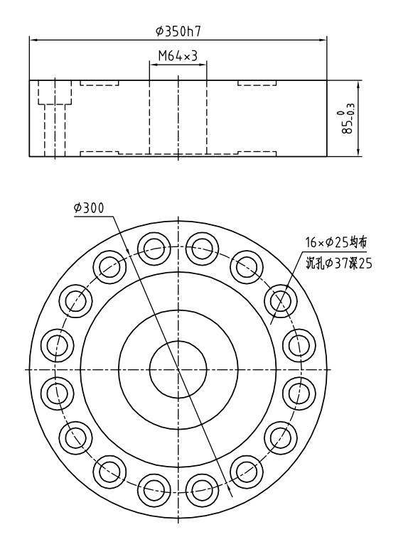 MK113-FTT Spoke Type Load Cell dimension drawing