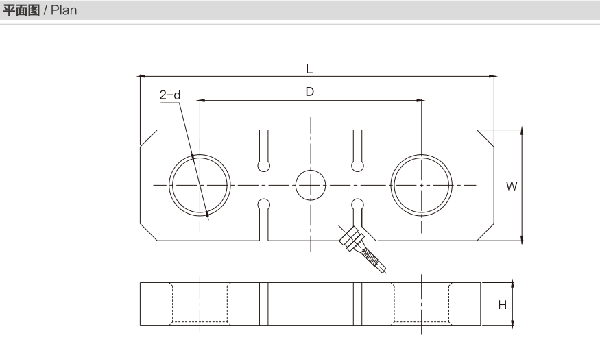 MK1201 Tension Load Cell dimension drawing