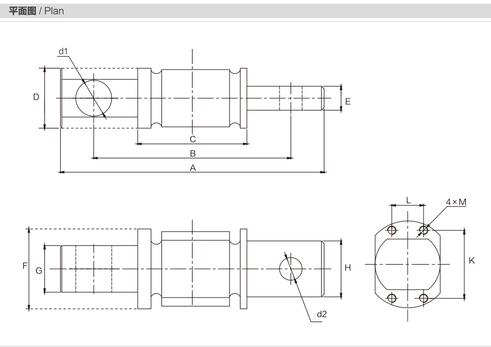 MK1202 Tension Load Cell dimension drawing