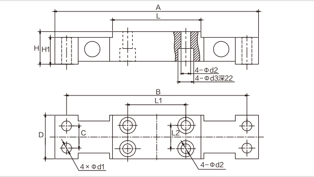 MK1203 Tension Load Cell dimension drawing