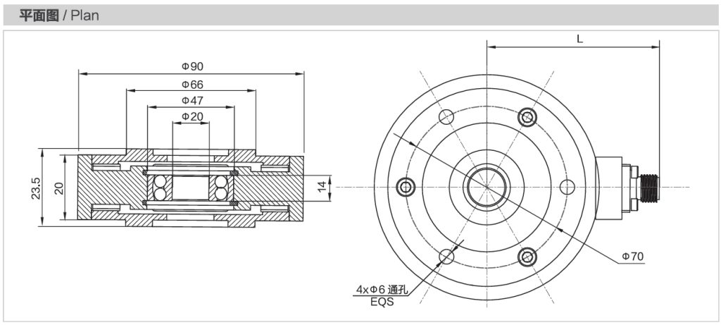 MK1506 Tension Sensor dimension drawing