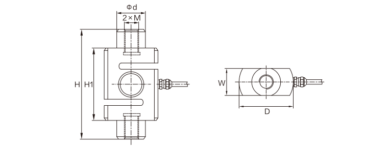 MK204 S-Type Load Cell dimension drawing