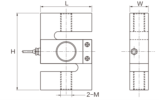 MK206 S-Type Load Cell dimension drawing