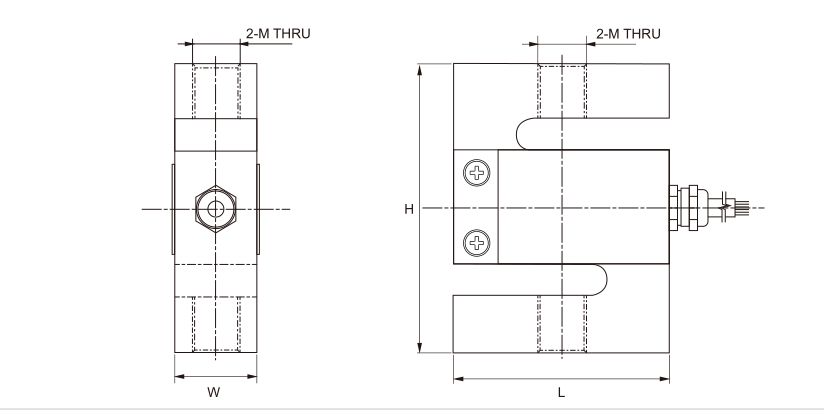 MK210-A S-Type Load Cell dimension drawing