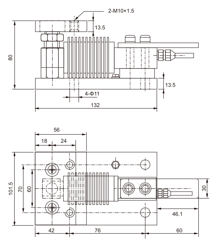 MK301-M Weighing Module dimension drawing