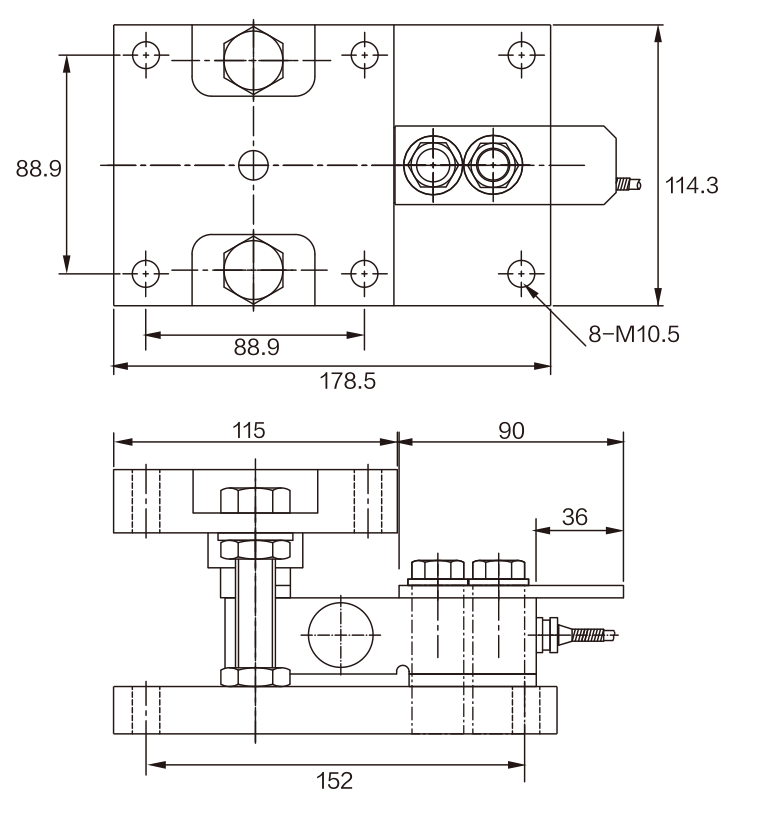 MK501-M Weighing Module dimension drawing