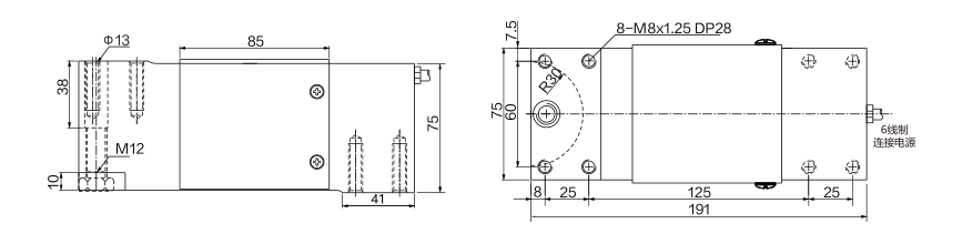 MK731-T1 Parallel Beam Load Cell dimension drawing