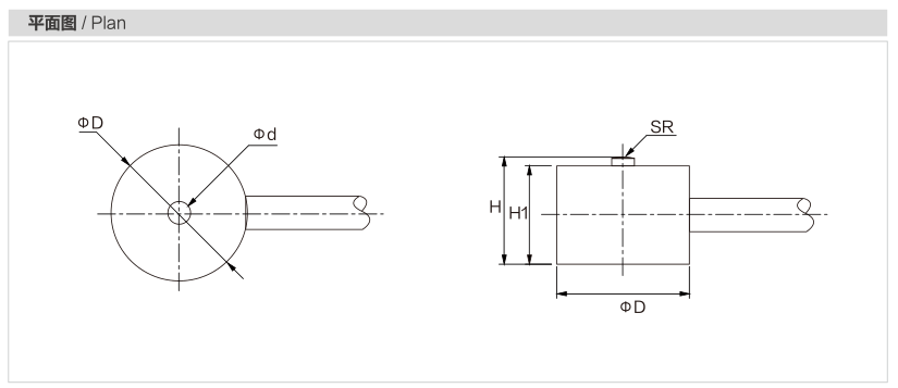 MK807-C1 Miniature Load Cell dimension drawing