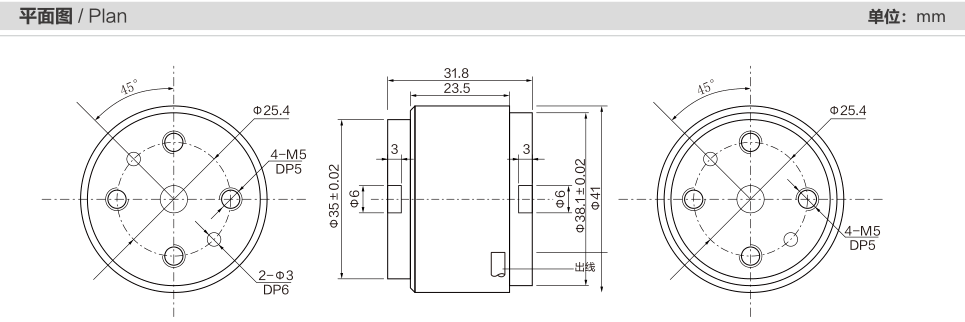 MK910 Torque Sensor dimension drawing