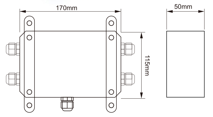 MKEC5-01 Junction Box dimension drawing