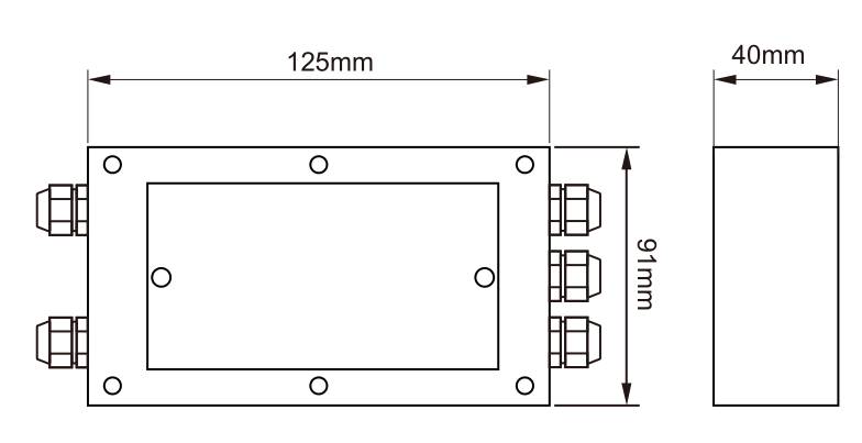 MKEC5-PL Junction Box dimension drawing